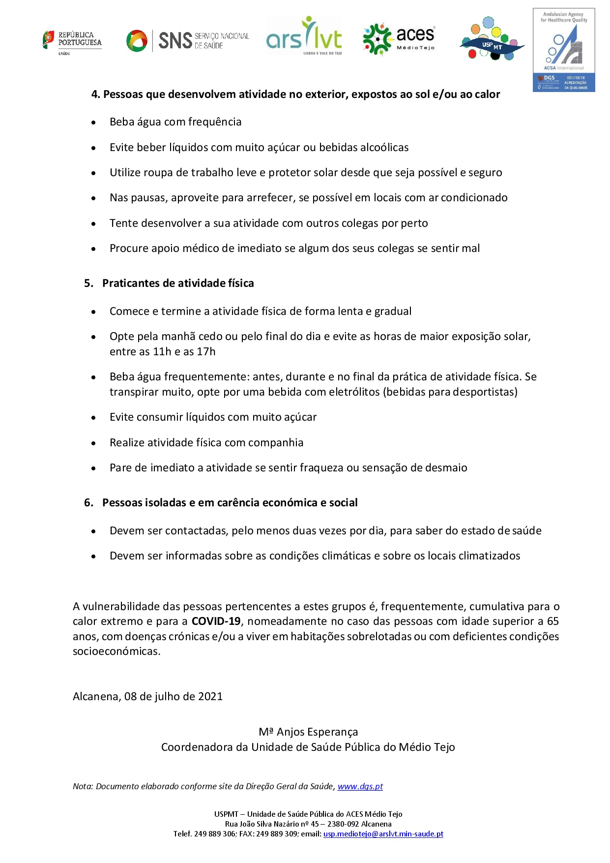 Recomendações Calor 2021ARS 1 0003